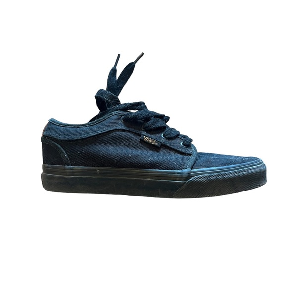 Black Vans with Floral Print Inside - Picture 2 of 5